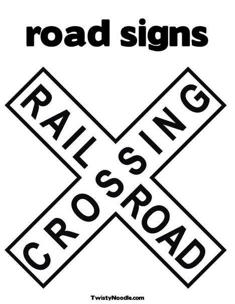 safety sign coloring pages - photo #11