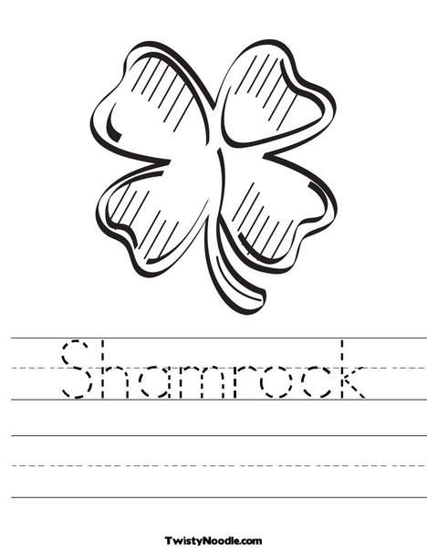 Shamrock Worksheet. Print This