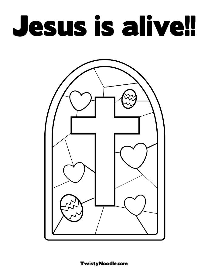 coloring pages easter jesus. Jesus is alive!! Coloring Page