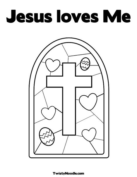 coloring pages jesus loves me. Jesus loves Me Coloring Page