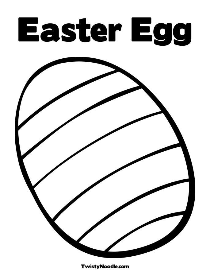 easter eggs coloring. Striped Easter Egg Coloring