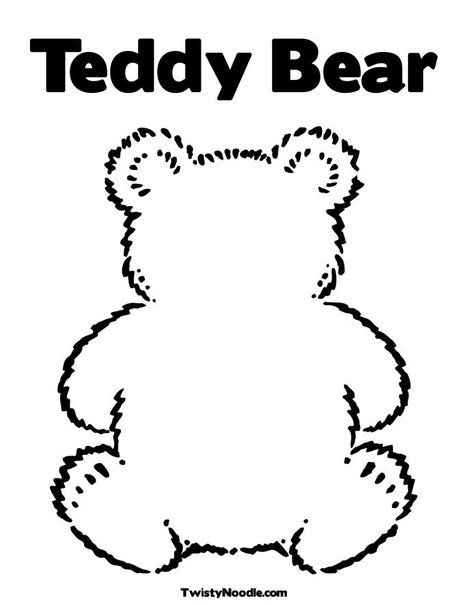 Coloring Pages Bear. Blank Teddy Bear Coloring Page
