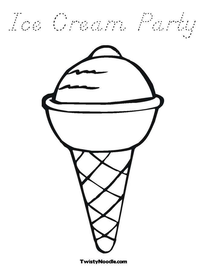 icecream cone coloring pages - photo #31
