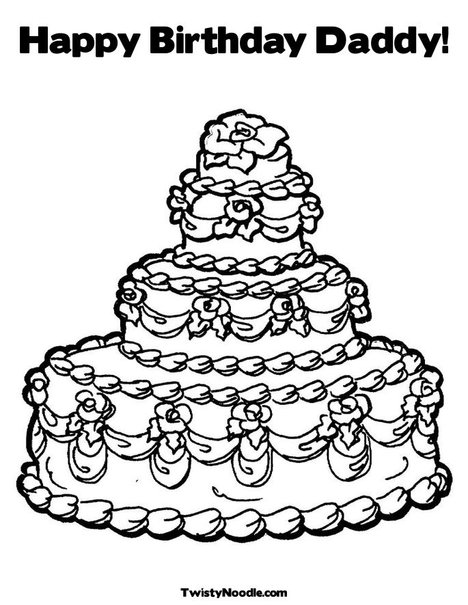 Happy Birthday Daddy! Coloring Page. print this Print Your Coloring Page