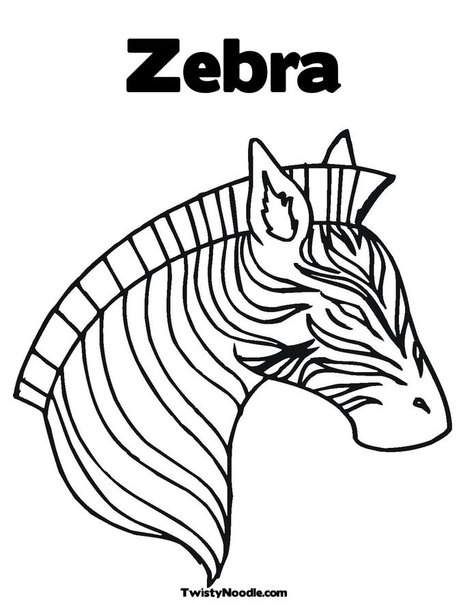 zebra family coloring pages - photo #27